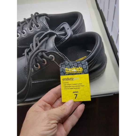 Tredsafe Black Oxford Gary Slip Resistant Anti-fatigue Shoes Men's Size 7 NWT - Picture 7 of 8
